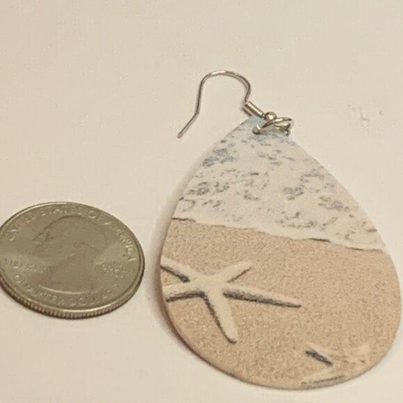 Beach Earring, Starfish Earring, Summer Earring, Vacation Earring, Ocean Earring - Picture 4 of 5